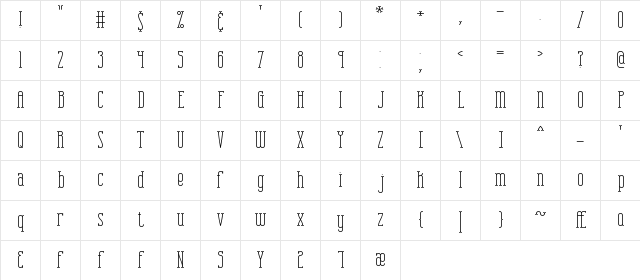 Combustion Plain BRK Normal  glyph index