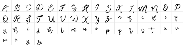 Monalisa FREE Regular  glyph index