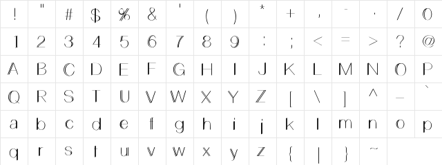 LemonCookieSans Medium  glyph index