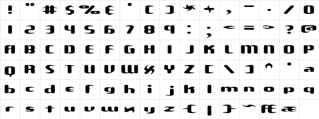 Unexplored Galaxies W (BRK) Regular  glyph index
