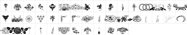 wmflowers3 Regular  glyph index