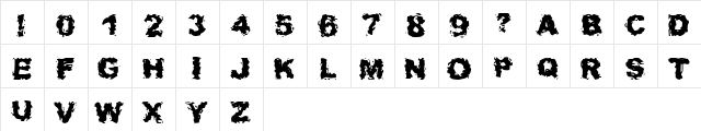 Wait And Bleed Regular  glyph index