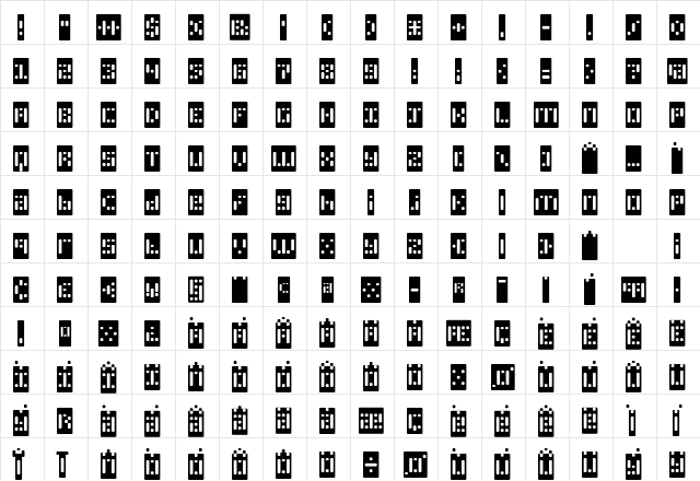 PhlexRound Negative Regular  glyph index