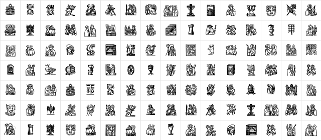 OldFarmersCalendarBats01 Regular  glyph index