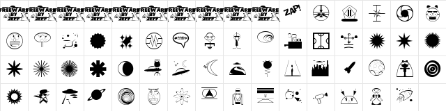 O1.0Out Regular  glyph index