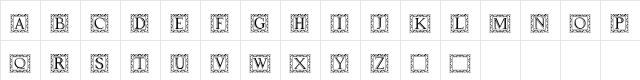Drop Caps Inline Regular  glyph index