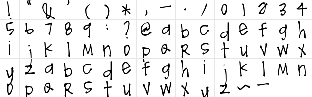 Pea cammi-pea Regular  glyph index