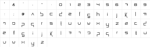 The Belt Regular  glyph index