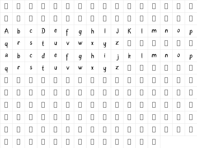 Adetar Demo  glyph index