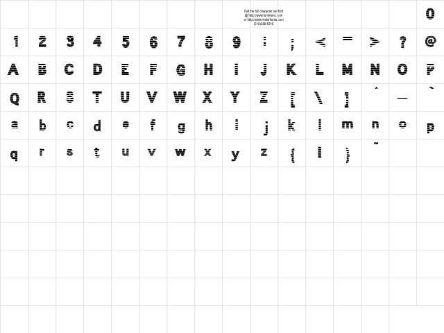 Big Bacon Tryout Regular  glyph index