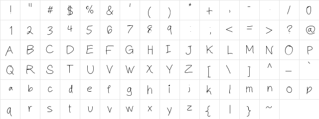 SKFire Medium  glyph index
