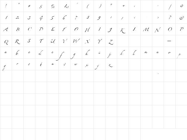 AL Afternoon Delight Regular  glyph index