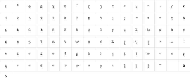 Letterscape Graphical ML Regular  glyph index