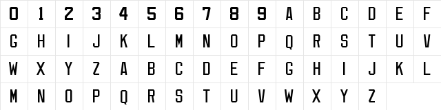 NHL New Jersey Regular  glyph index