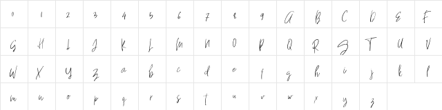 Hey Fonallia Free Version  glyph index