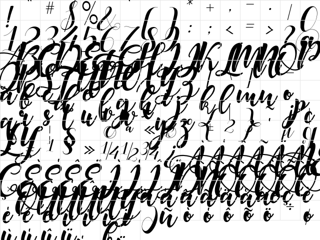 star goods Regular  glyph index