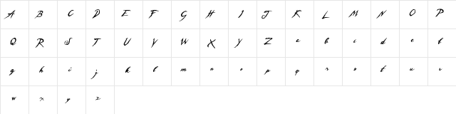 Sleepy Hollow 3.0 Regular  glyph index