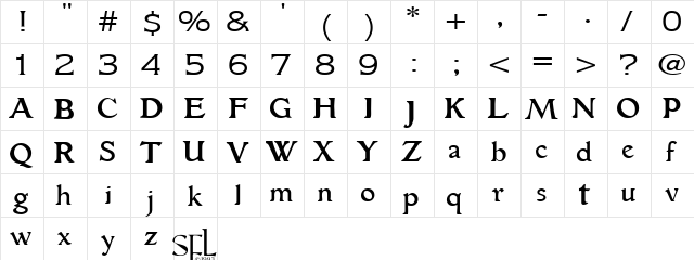 Octavian Regular  glyph index