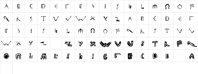 TorysToolsFS Regular  glyph index