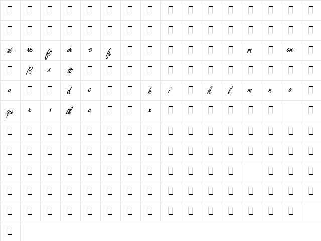 Freestyle Script Alts LET Plain  glyph index