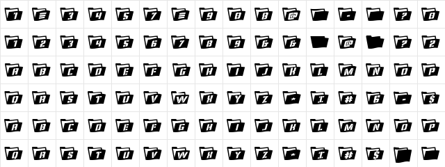 Eyes Only Wavy 3 Regular  glyph index