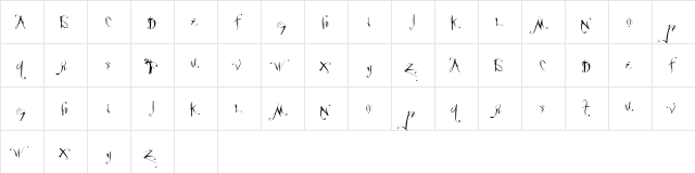 Velour Regular  glyph index