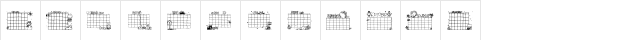 Calender Regular  glyph index