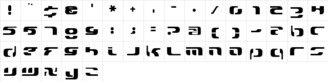 solar2000 Regular  glyph index