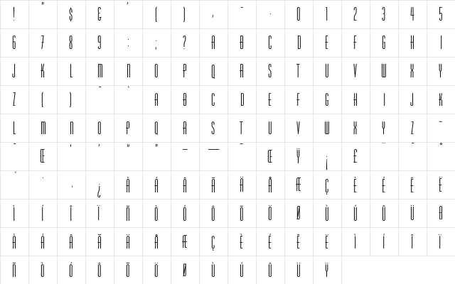 Chrysler-Compressed Regular  glyph index
