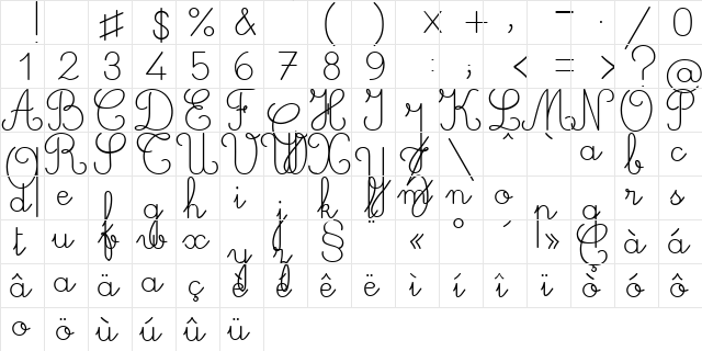 abcCPEM Regular  glyph index