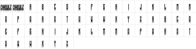 Spiked Regular  glyph index