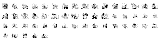 KG ROCK CONCERT Regular  glyph index