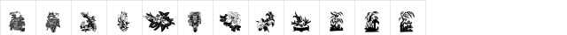 Floral 2 Regular  glyph index