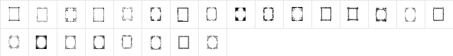 Vintage Frames 7 Regular  glyph index