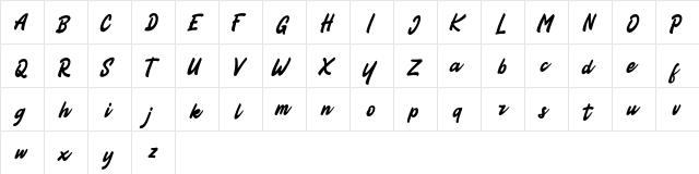 Mhoko FREE Regular  glyph index