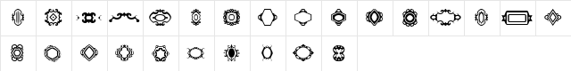BR Frames Regular  glyph index