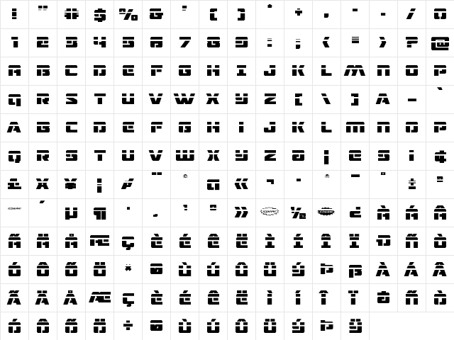 Drone Tracker Laser Regular  glyph index
