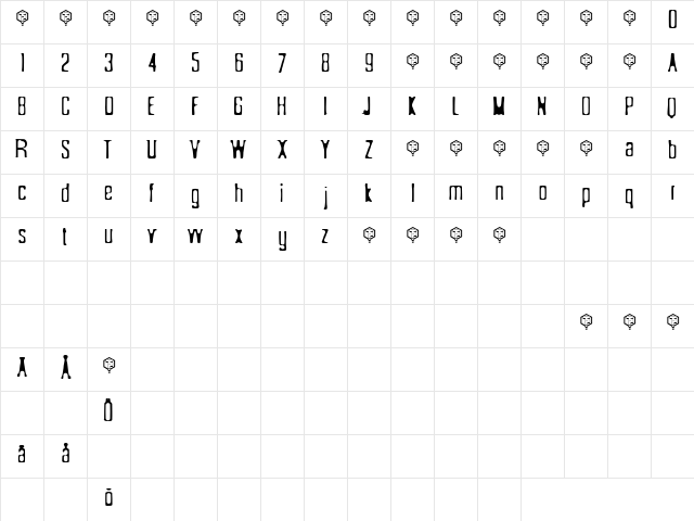 S&#56954&#56613rfistad Regular  glyph index