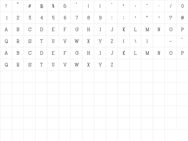 History Repeating Vertical Regular  glyph index