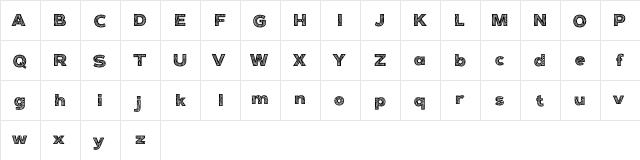 Zebra Regular  glyph index