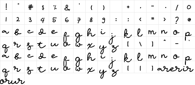 medicall Medium  glyph index