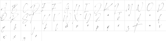 Heisenberg Regular  glyph index