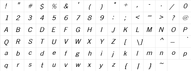 Abell Condensed Bold Extended 2 Bold  glyph index