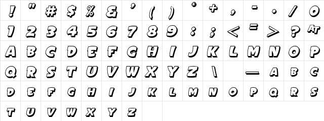 SignPainter'sGothicIt.Sh.SC JL Regular  glyph index