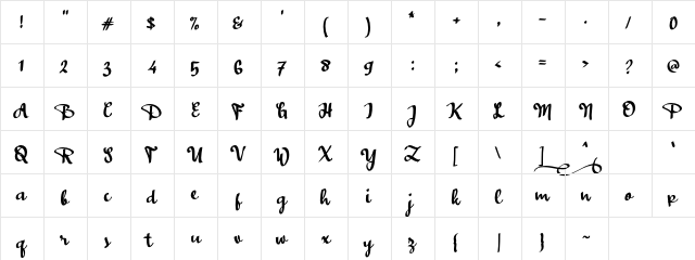 a Asalkan Regular  glyph index