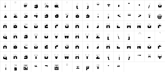 a_ConceptoTitulNrB&W Regular  glyph index