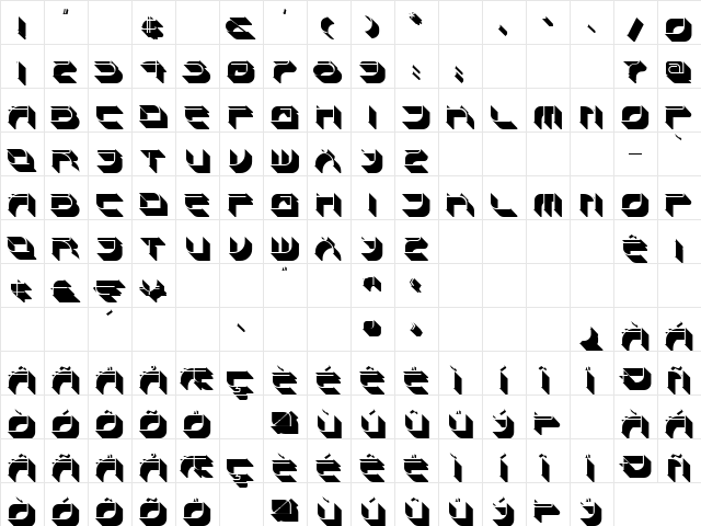 SpondulixNF Regular  glyph index