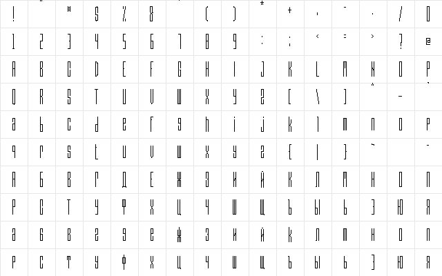ZI_PIXEL_HIGH_24_CYR Regular  glyph index