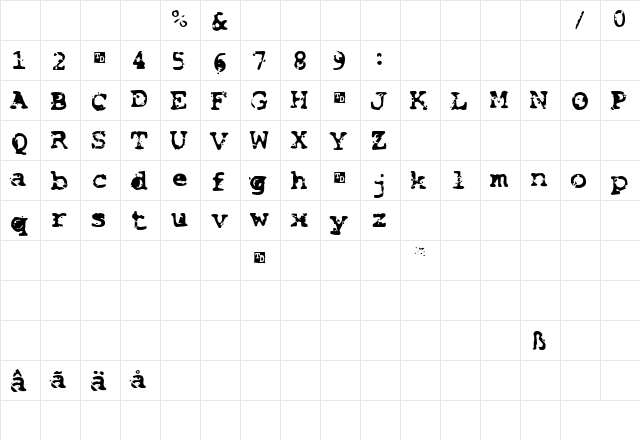 Smash Trial Version  glyph index