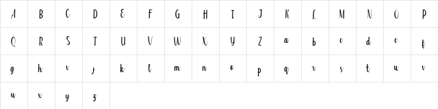 Valsday Script DEMO Regular  glyph index